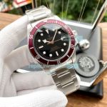 Replica Tudor Black Bay Stainless Steel Black Dial Red Bezel Watch